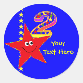 Adesivo Segundo aniversário Red Star