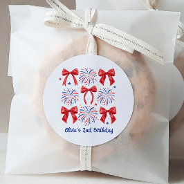 Adesivo Segundo aniversário Red White e Two Julian Girl