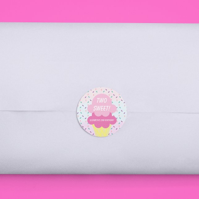 Adesivo segundo aniversário sorvete (Criador carregado)