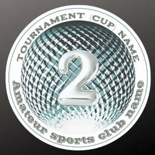 Adesivo Segundo de medalhas de prata vencedor do Sticker r