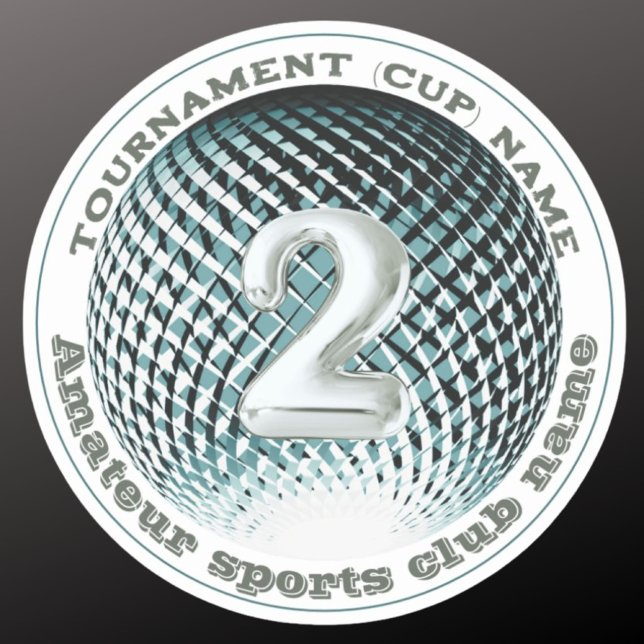 Adesivo Segundo de medalhas de prata vencedor do Sticker r (Criador carregado)