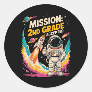Adesivo Segundo De Missão Engraçada Grau De Astronauta Cri
