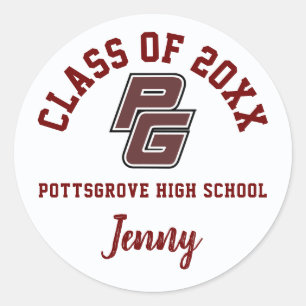 Adesivo Segundo grau De Graduação De Pottsgrove, Personali