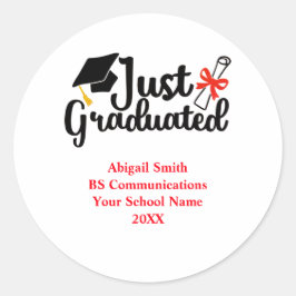 Adesivo Segundo grau Personalizado Vermelho Preto