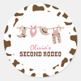Adesivo Segundo Rodeio Cowboy Western de 2º Aniversário