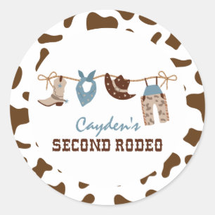 Adesivo Segundo Rodeio Western do Cowboy 2º Aniversário