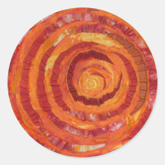 Adesivo segundo-Sacral Chakra - Tecido de Tinta Laranja nº