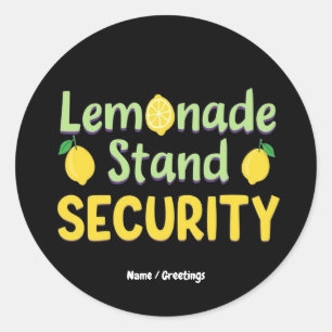 Adesivo Segurança de Barraca de Limonada Engraçado CEO de