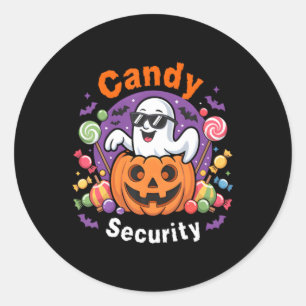 Adesivo Segurança de Doce Abóbora Fantasma Halloween