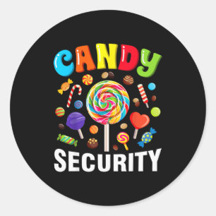 Adesivo Segurança de Doce Fantasia de Halloween Engraçado