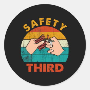 Adesivo Segurança de Fireworks Segurança de Firecrackers T