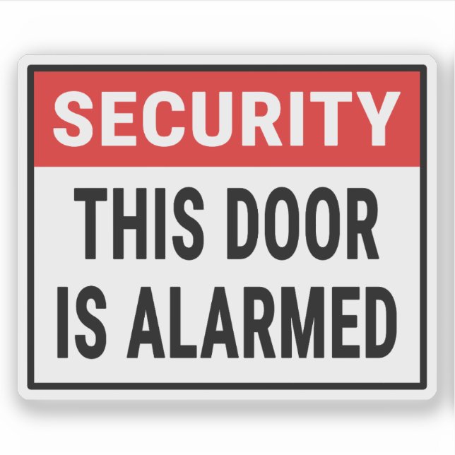 Adesivo Segurança Esta Porta Está Alarmada (Frente)