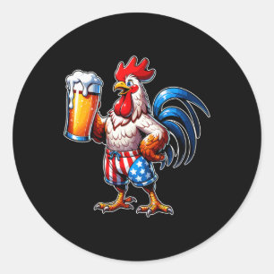 Adesivo Segurando Cerveja Usa Bandeira 4 De Julho Chicote 