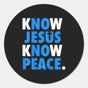 Adesivo Sei que Jesus sabe paz, Jesus, não, não, cristão.