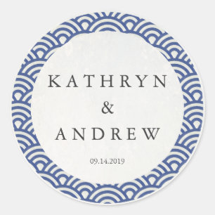 Adesivo Seigaiha Japonês Onda Nomes Personalizados+Casame