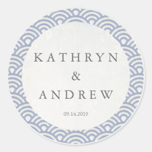 Adesivo Seigaiha Japonês Onda Nomes Personalizados+Casame