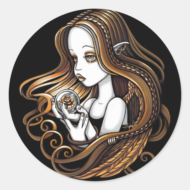 Adesivo "Seika" Amber Rosa Crystal Ball Angel Stickers (Frente)