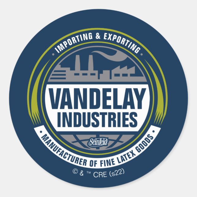 Adesivo Seinfeld | Logotipo das indústrias vandelay (Frente)