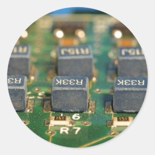 Adesivo Seis circuitos de microplaquetas dos computadores