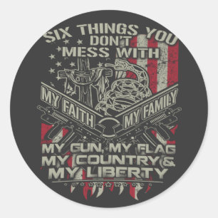 Adesivo seis coisas que você não bagunça com minha família