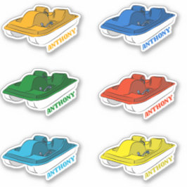Adesivo Seis Cores Personalizadas do Barco Pedal
