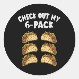 Adesivo Seis Pacotes de Taco Cinco De Mayo Homens Mexicano