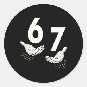 Adesivo Seis Sete 67 6 7 Crianças 67 Adolescentes Meninos