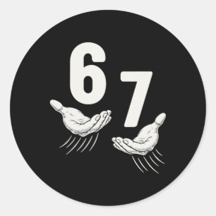 Adesivo Seis Sete 67 6 7 Crianças 67 Meninos Jovens 6-7 Me