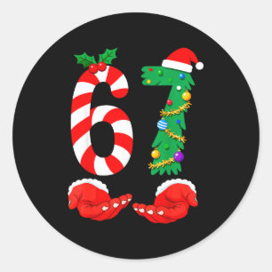 Adesivo Seis Sete 67 Meme Papai Noel Natal Férias Engraçad