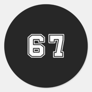 Adesivo Seis Sete 6 7 Meme 67
