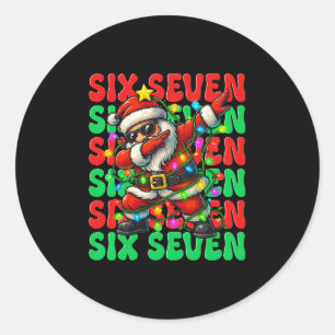 Adesivo Seis Sete 6 7 Meme Dabbing Papai Noel Natal 67 Paj