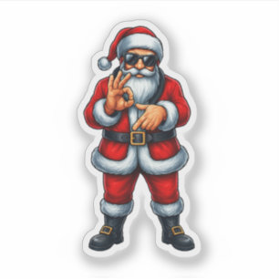 Adesivo  Seis Sete 6 7 Meme Papai Noel Natal 