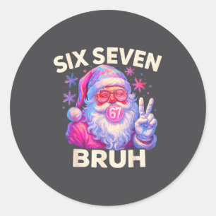 Adesivo Seis Sete Bruh 67 Divertido Nk Papai Noel Natal 6