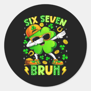 Adesivo Seis Sete Bruh Meme 67 Dabbing Shamrock St Patrick