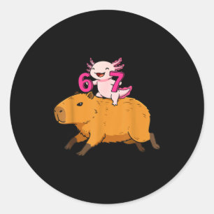Adesivo Seis Sete Kawaii Axolote Capivara
