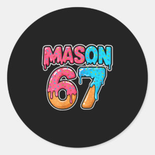 Adesivo Seis Sete Meme Mason 67 Sorvete Gotejamento Engraç