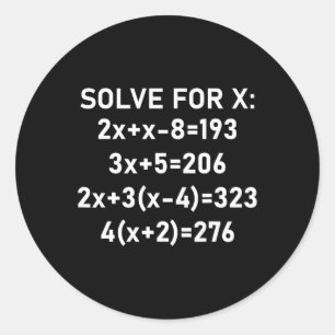 Adesivo Seis Sete Meme Matemática Álgebra Piada Resolva Pa