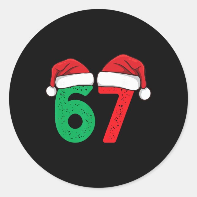 Adesivo Seis Sete Natal 6 7 Meme Natal Divertido  (Frente)