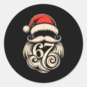 Adesivo Seis Sete Natal Papai Noel Meme 6 7 Humor de Féria