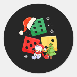 Adesivo Seis Sete Natal Três Dados Chapéu do Papai Noel 67