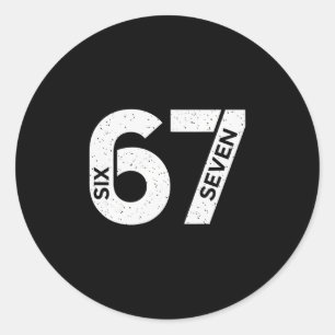 Adesivo Seis Sete Número Geração Alpha Gíria 6 7 Tendência