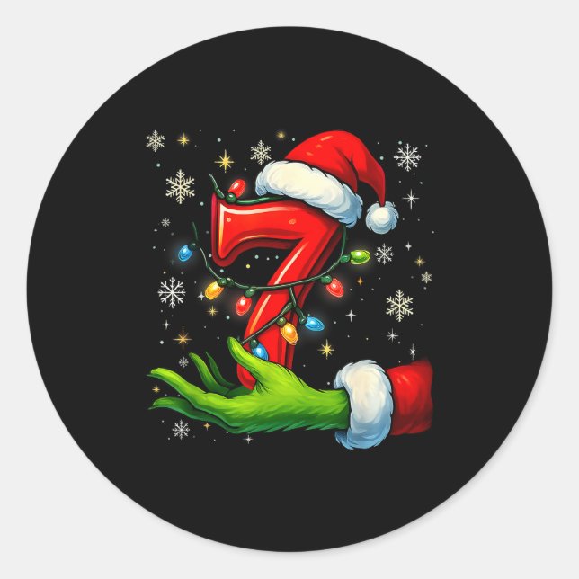 Adesivo Seis Sete Piada de Natal Meme Casal Combinando  (Frente)