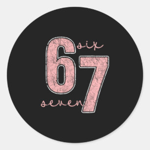 Adesivo Seis Sete Rosa Número 67 Casal 6 7 Casal Hallowe