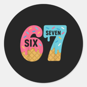 Adesivo Seis Sete Sorvete Gotejamento Meme Legal 67 Engraç