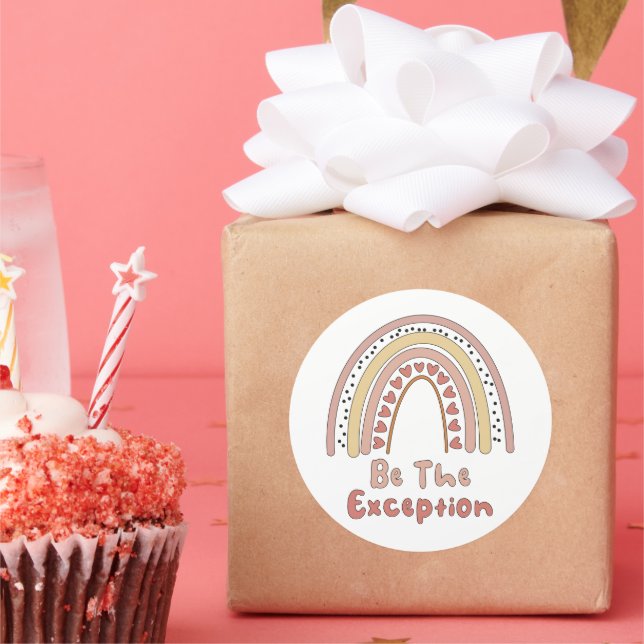 Adesivo Seja a exceção motivacional, arco-íris colorido (Festa)