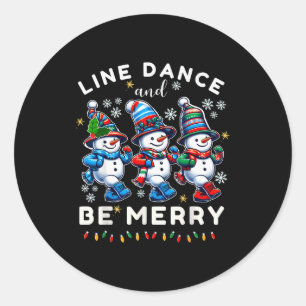 Adesivo Seja Alegre Boneco de Neve Dança de Linha Natal Di