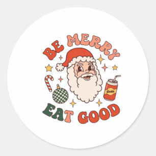 Adesivo Seja Alegre Coma Bom Natal Papai Noel Refrigerante