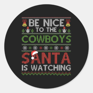 Adesivo Seja Bom Para Os Papais noeis De Cowboys Ver O Nat