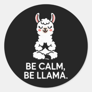 Adesivo Seja Calmo Seja Lhama Meditação Ioga _1