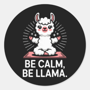 Adesivo Seja Calmo Seja Llama Meditação Yoga _2